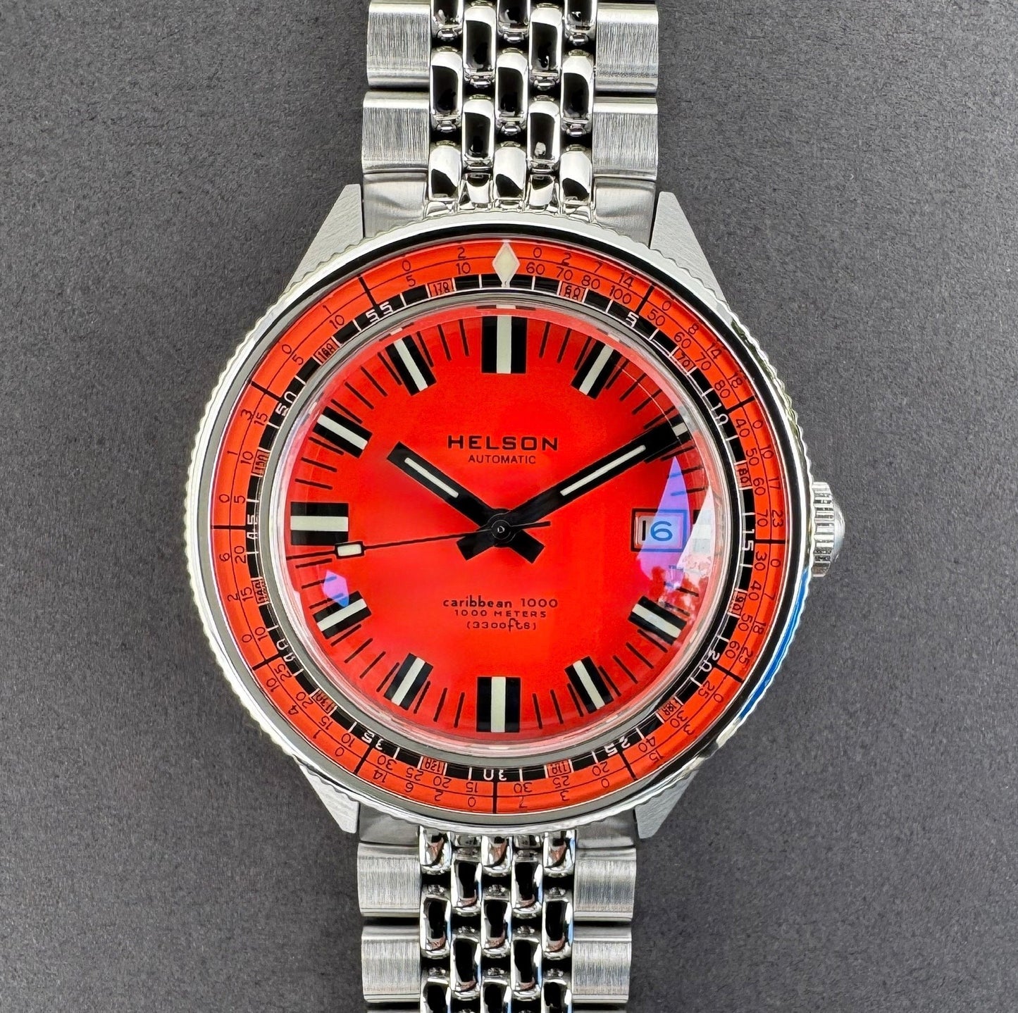 Caribbean Orange Dial Orange Bezel Miyota 9015