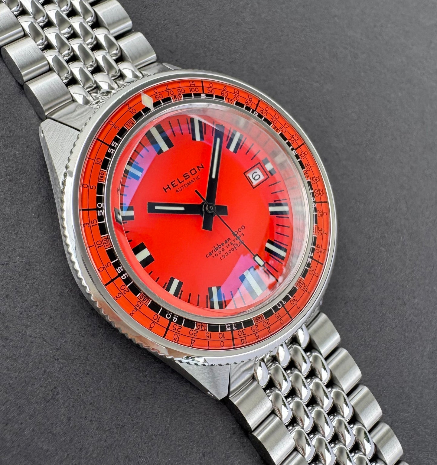 Caribbean Orange Dial Orange Bezel Miyota 9015