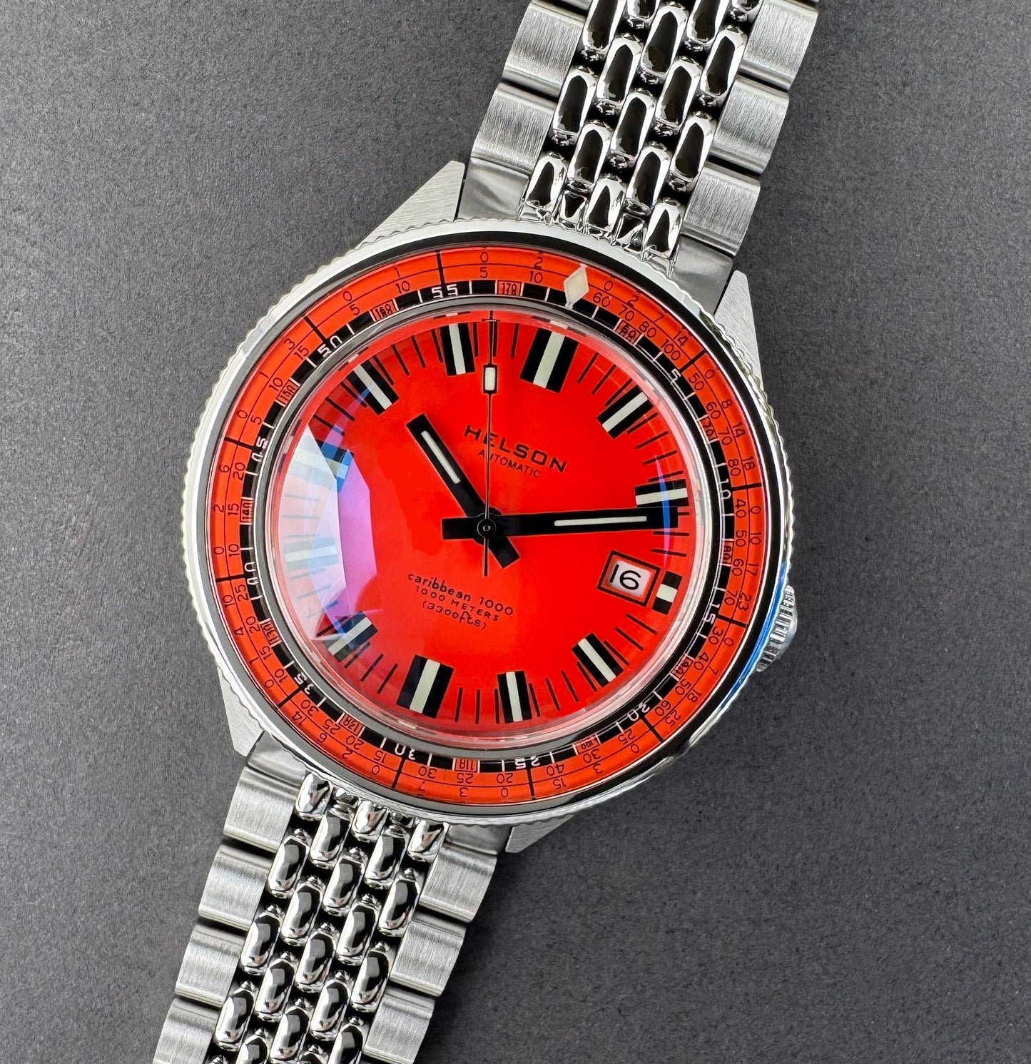 Caribbean Orange Dial Orange Bezel Miyota 9015