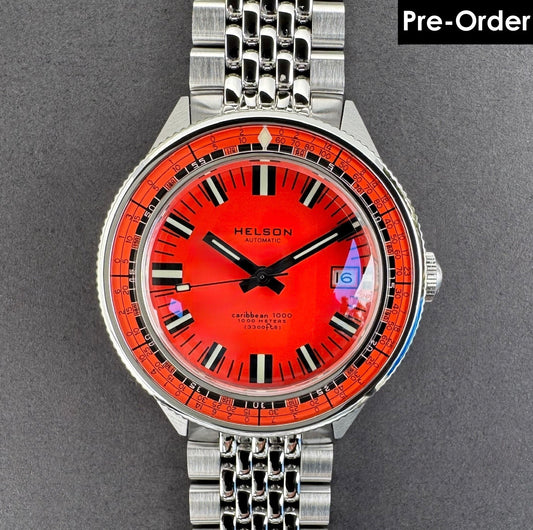 Caribbean Orange Dial Orange Bezel Miyota