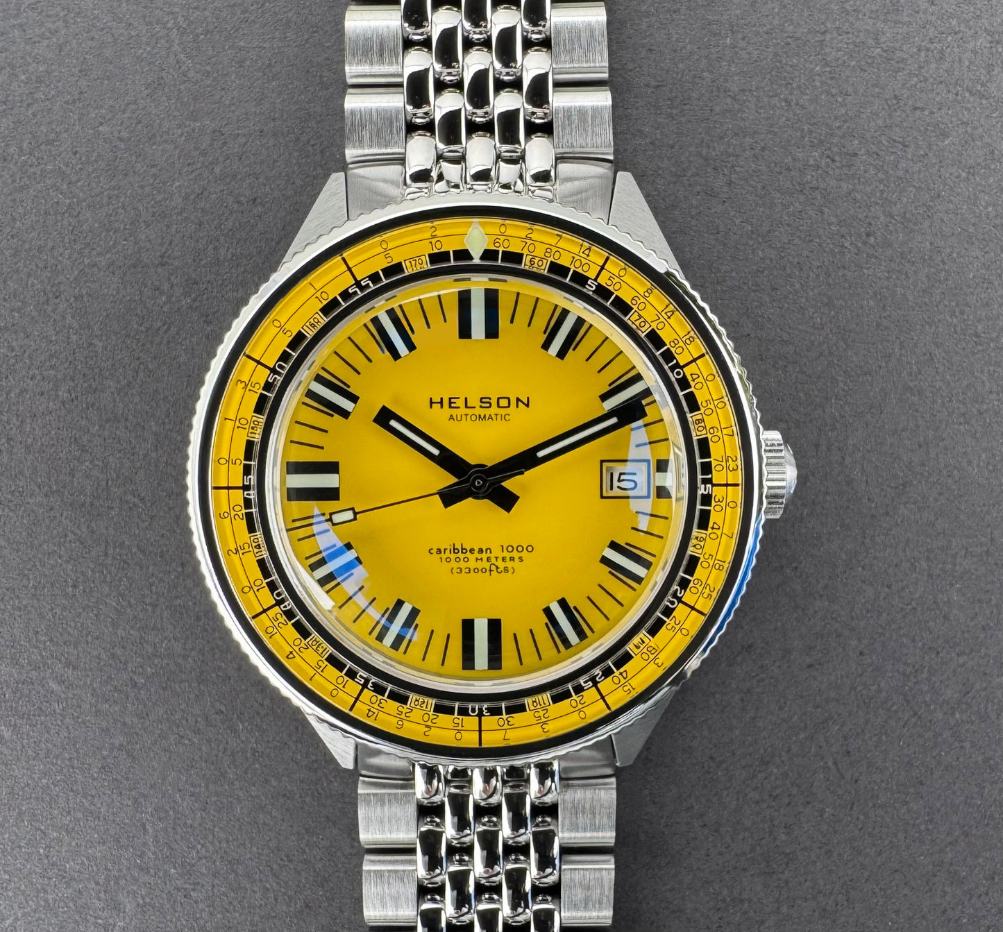 Caribbean Yellow Dial Yellow Bezel Miyota 9015