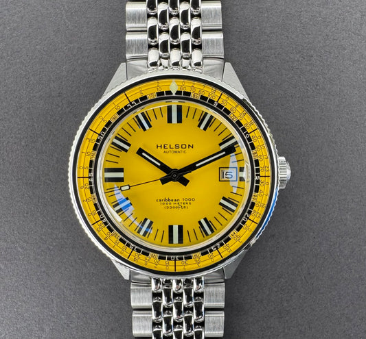Caribbean Yellow Dial Yellow Bezel Miyota 9015