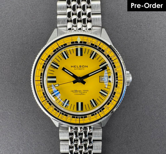Caribbean Yellow Dial Yellow Bezel Miyota