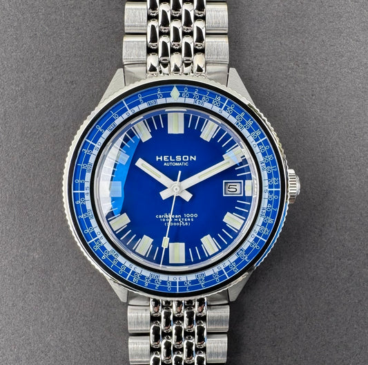 Caribbean Blue Dial Blue Bezel Miyota 9015