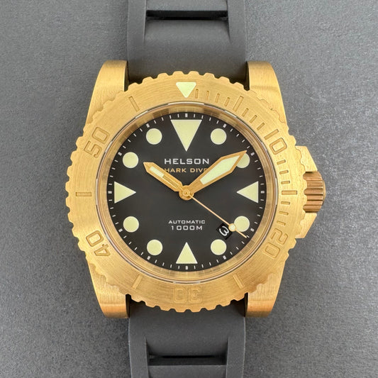 Shark Diver 45 Brass Black Date